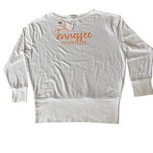 Flying Colors Tennessee Volunteers Waffle Knit Top M White Long Sleeve